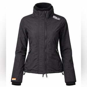 Superdry Japan Windcheater Black Triple Zip Nylon Techwear Jacket Women’s Medium